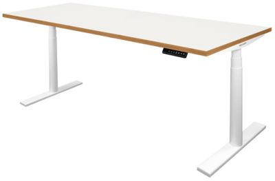 Schreibtisch elektrisch höhenverstellbar Josi | BxT 1200 x 800 mm | Gestell Weiß | Platin | Novigami